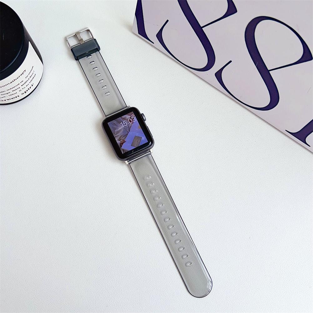 Gelee Transparentes Armband für Apple Watch S10-Silikon Glacier Sport Ersatz-Uhrenarmband für iWatch 10/9/8/7/6/5/4/3/2/1/Se/Ultra/Ultra2 49mm 46mm