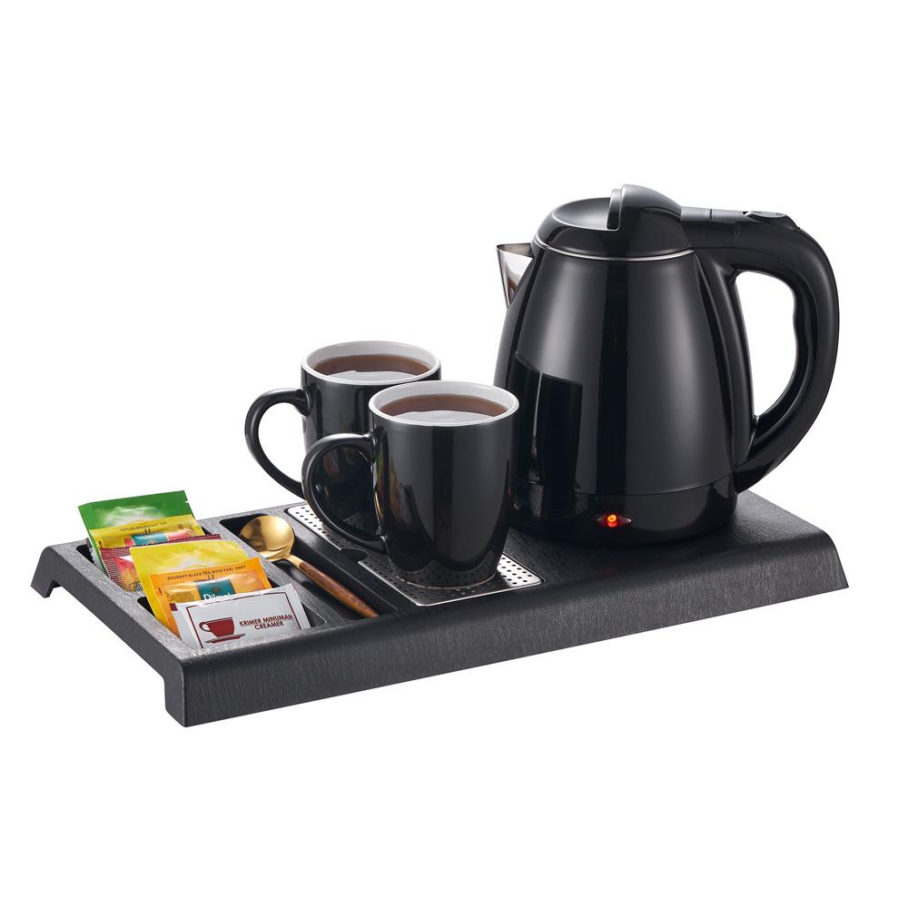 Stainless Steel Electric Kettle Set with Tray and Custom Logo