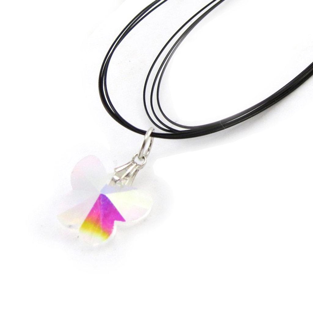 Les Trésors De Lily [J1179] - Colier alb boreal 'Papillon Cristal'