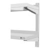 Estante de pared doble de acero, ajustable, 80 cm