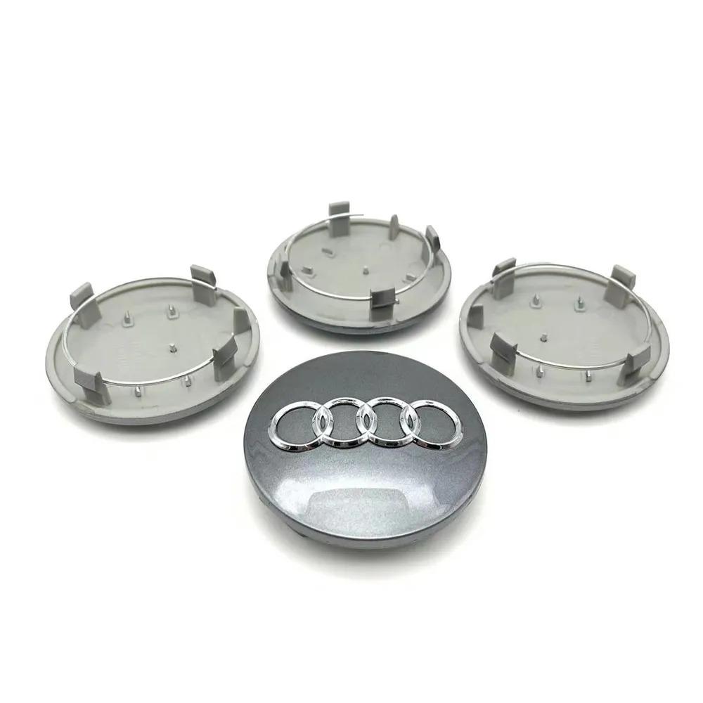 2026 Hot 4pcs 60mm 61mm 68mm 69mm Automotive Wheel Hub Center Cover Replacement Badge for Audi A3 A4 A5 A6 A7 A8 S4 S6 A1 A2 Q5 Suitable
