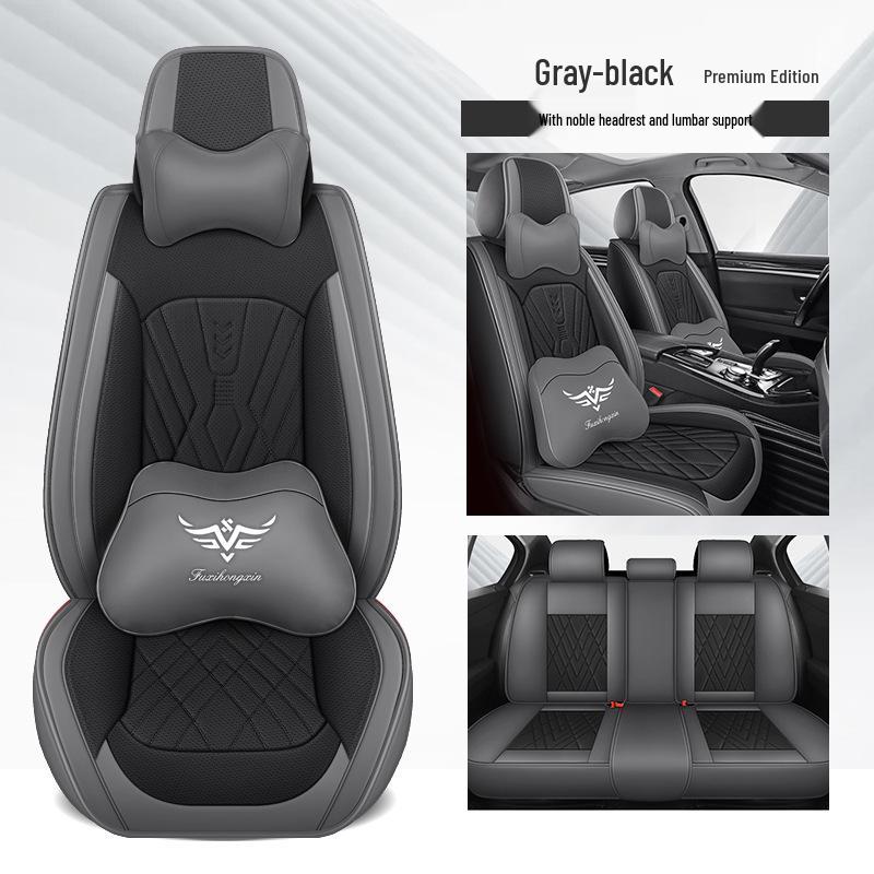 Universal Leather Car Seat Cushion: Durable, Full Wrap, All-Season Cover for Small Cars, SUVs, and Sedans
