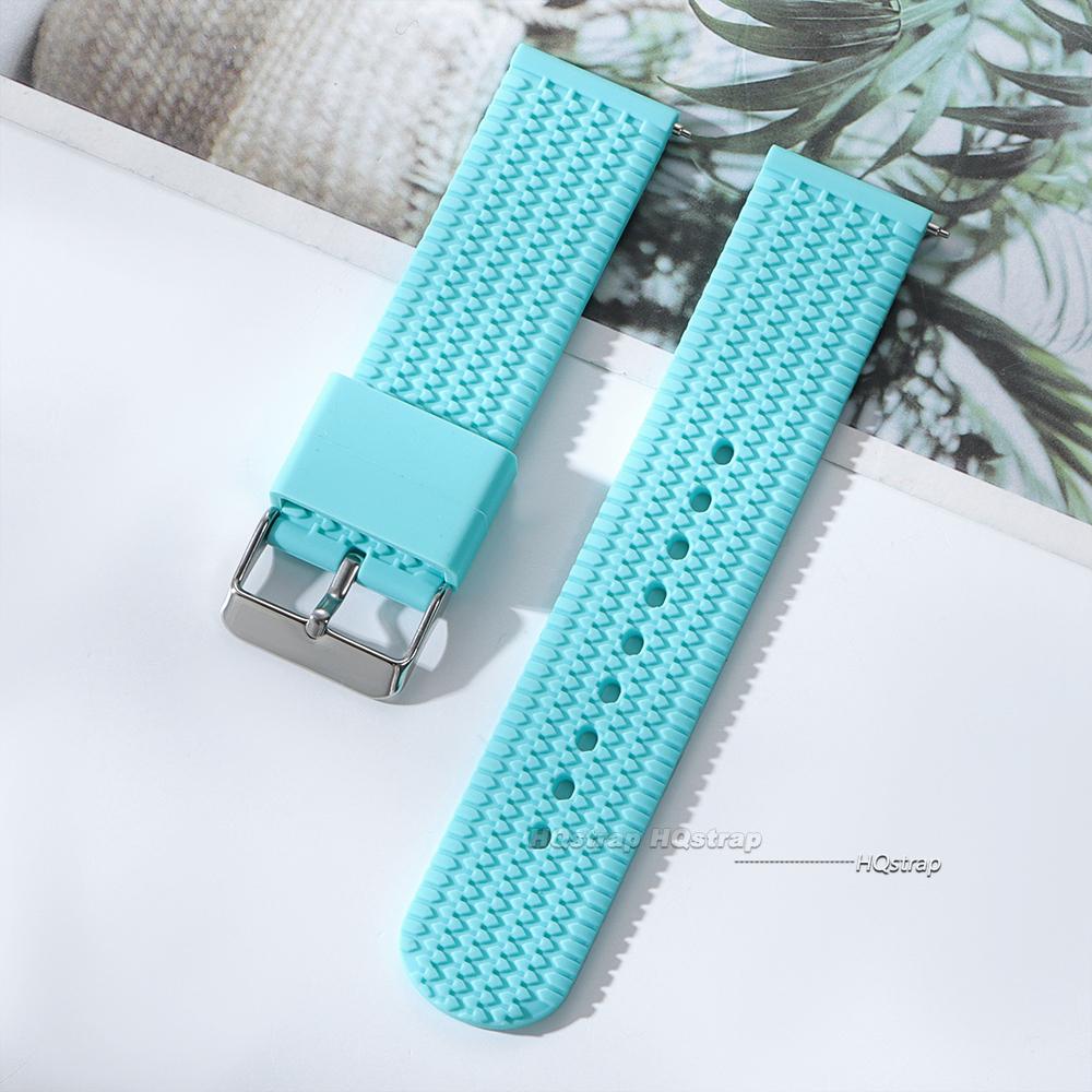 Soft Silicone Rubber Watch Strap 18mm 20mm 22mm 24mm Men Women Sport Waterproof Wrist Band Universal Belt Quick Release Bracelet