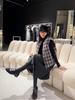 Baisiwang High-Waisted Wool Blend A-Line Skirt - Women's Slimming Mid-Length for Winter
