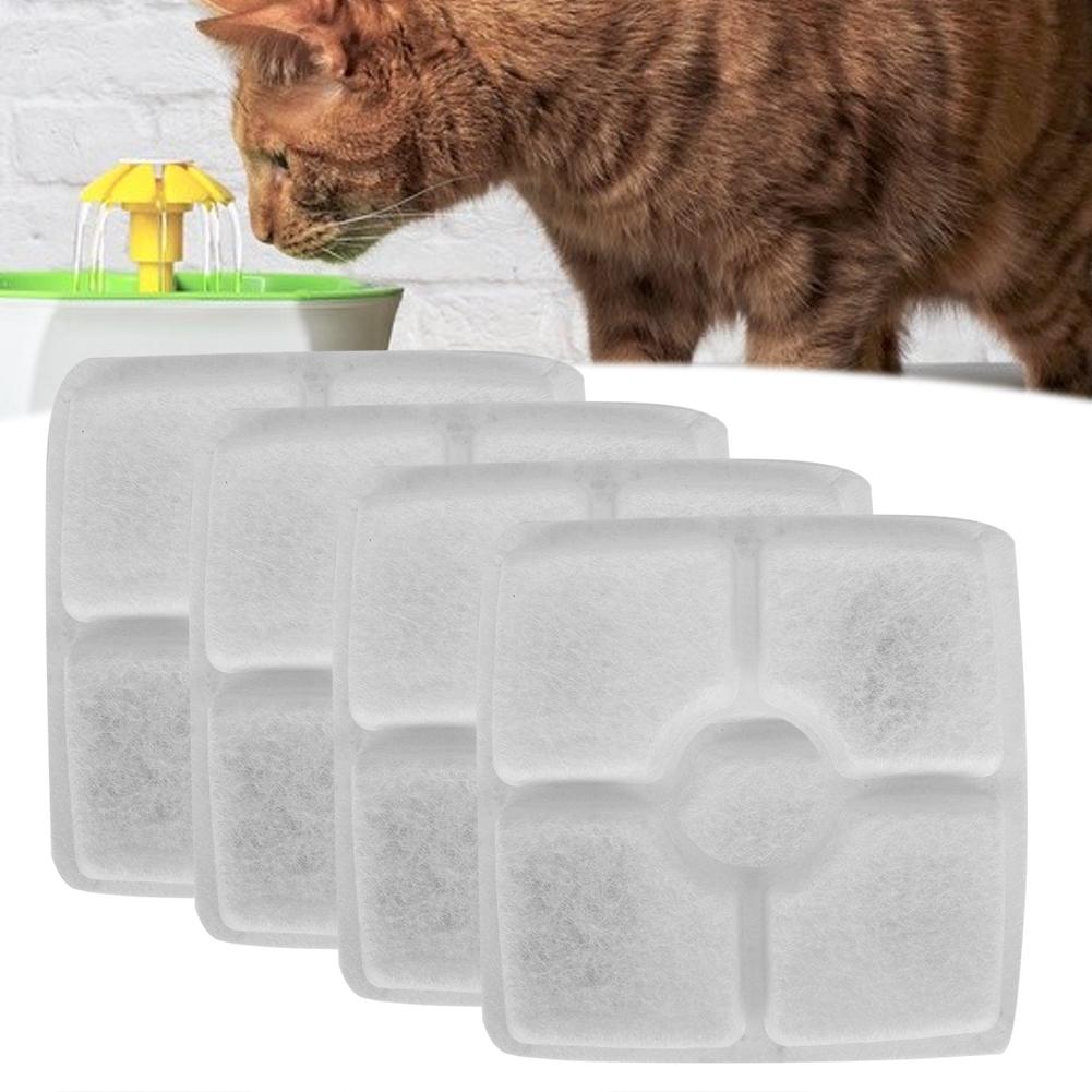 4 Stück Katzenbrunnenfilter Aktivkohlefilter für Katzen-Hundebrunnen Wasserspender4 Stück quadratischer Filter