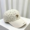 Ancient wind floral solid color baseball cap, soft top, fresh design, small face, sun protection cap, versatile