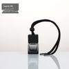 Aromatherapy Car Perfume Bottle, Refillable Glass with Wooden Lid & Lanyard, Portable Square Design.