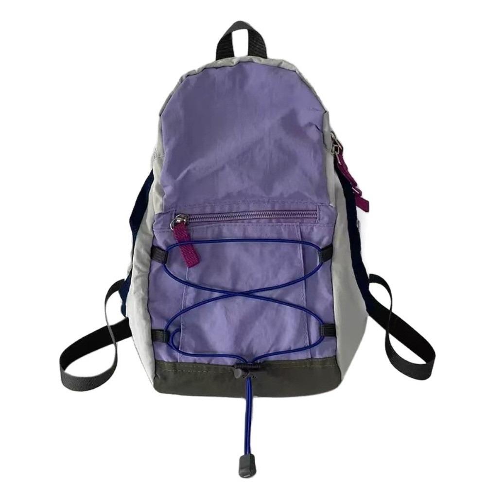 

Drawstring Outdoor Mountain Bag Large Capacity Climb Bag Portable Lightweight Nylon Bag Travel фиолетовый