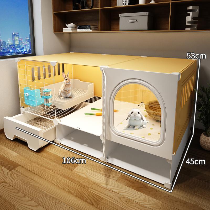 Králíkárna Luxusní rodinná vila, s integrovanými toaletami pro mazlíčky, morče, Villa Pigtun