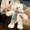 New Cute Scarf Teddy Bear Stuffed Toy Christmas Bear Decoration New Year Throw Pillow Party Knitted Scarf Doll Holiday Gift