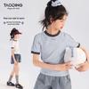 TaoDing Girls' Color-blocked Cloud T-shirt