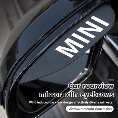 Czarny Samochód Lusterko Wsteczne Osłona Przeciwdeszczowa Brwi Akcesoria Dla MINI JCW F54 F55 F56 F60 R50 R52 R53 R56 R57 R58 R60 CLUBMAN