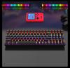 104-Key Blue/Red Switch Mechanical Keyboard with Mixed Lighting for Gaming and Office Use