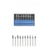 10pcs Hard Metal Carbide Rotary Burr Set Double-pattern Grinding Head Rotary File For Wood Carving Polishing Grinding