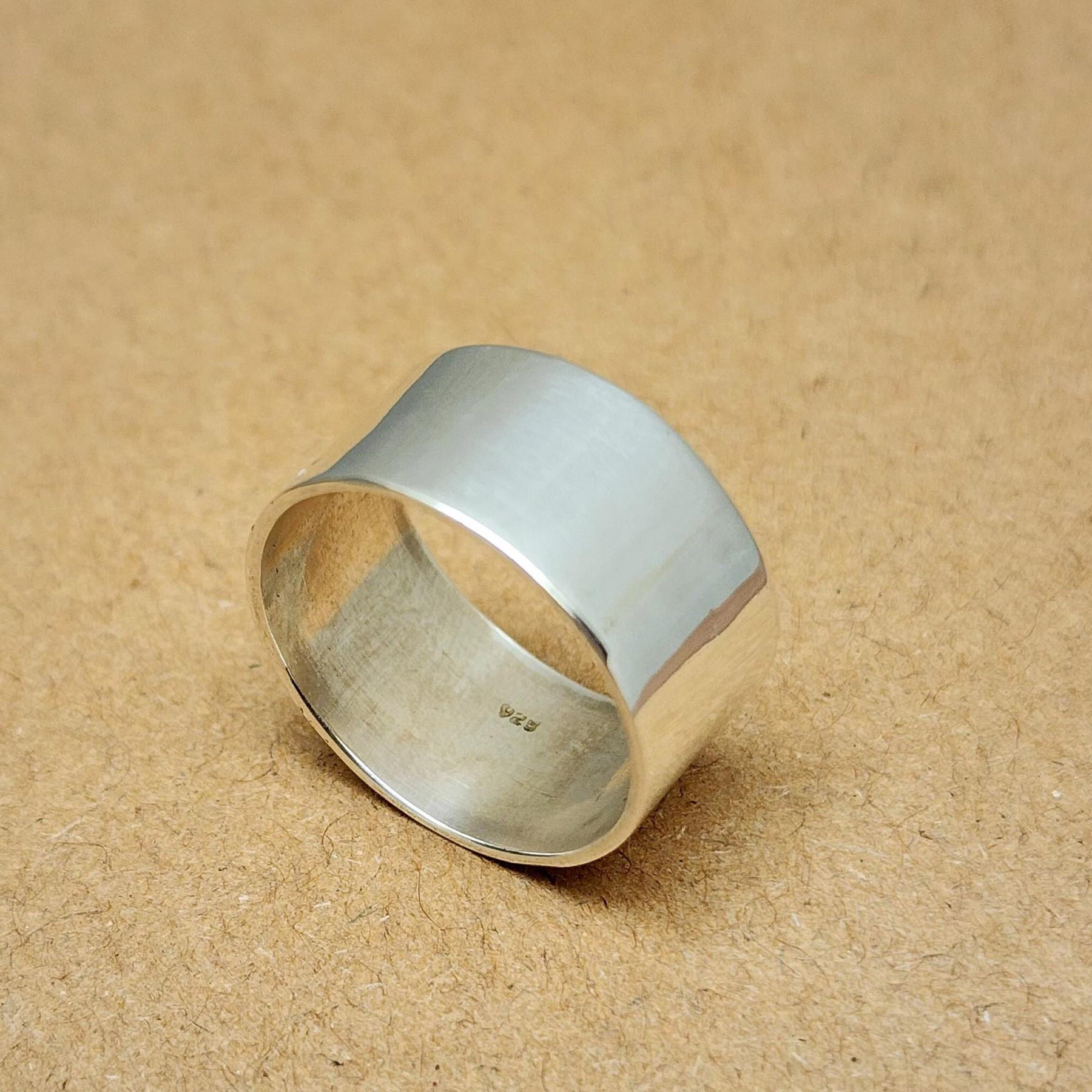 

10 MM Sterling Silver Boho Band Thumb Engraved Ring Jewelry 5 срібний