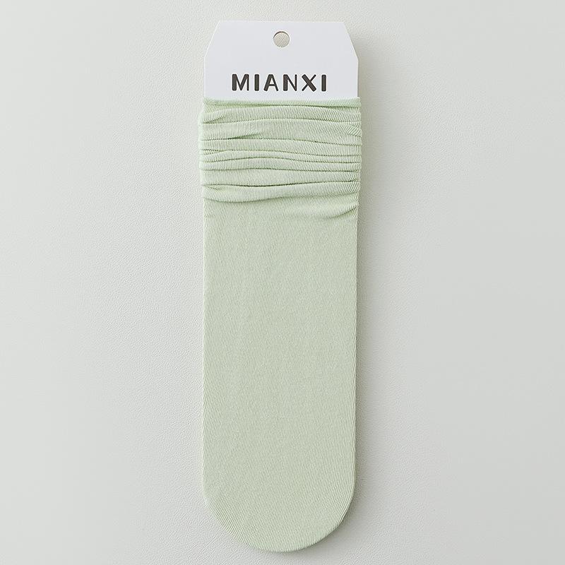 Female Summer Thin Cotton Month Son In The Tube Boneless Pile Socks