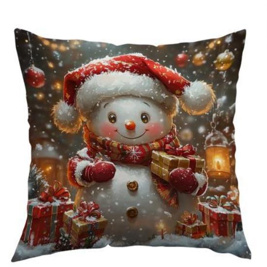 Neue Weihnachts-Kissenbezüge Wohnzimmer Bedruckte Dekokissenbezüge Nordische Weihnachts-Kissenbezüge