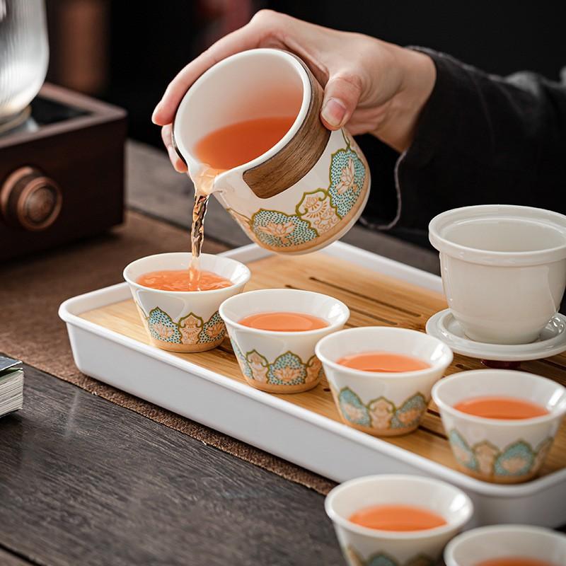 Travel Tea Set Portable Kung Fu Set Outdoor Ceramic Kuaike Cup Company Business Gifts