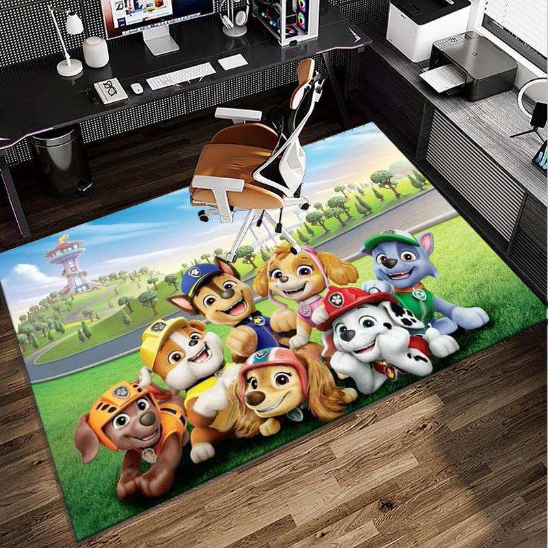 Dog Paw Heroes Office Rug Chair Mat, Game Carpet, Suitable for Front Door, Bedroom, Living Room, Desk, Holiday Gift