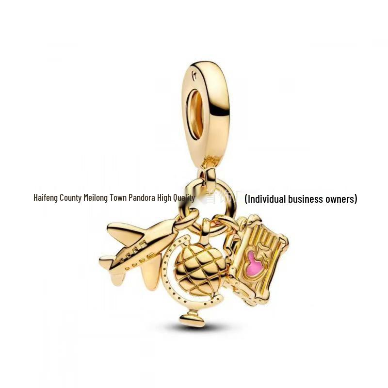 Panjia Srebro S925 Uroczy Kreskówkowy Anime Koralikowy Wisiorek Bransoletka Akcesoria