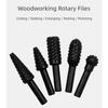10pcs Rotary File Grinding Head Set Carbide Steel Double-Cut Electric Grinding Heads Carving File Polishing Drill Bit