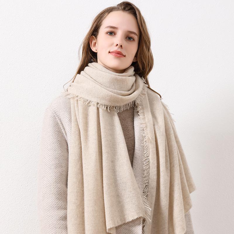 

2025 winter new product 100% pure cashmere scarf women s solid color wool fashion versatile warm shawl 180cm верблюд