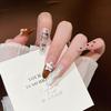 Handmade Medium-Long Cute Cat Cartoon Nail Stickers - Reusable False Nail Tips
