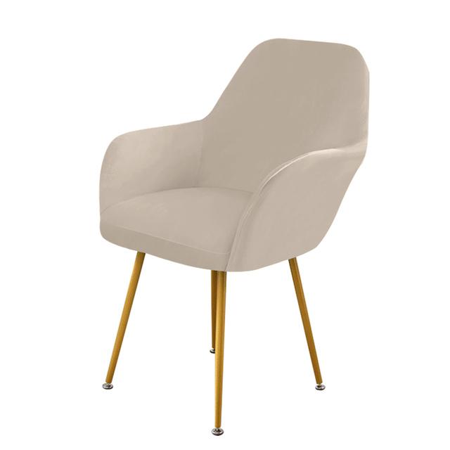 Velvet High Arm Chair Cover Elastic Dining Chair Slipcovers Fabric Washable Office Rocker Chairs Covers Home Decor Seat Cover