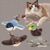 Giocattolo Interattivo per Gatti a Forma di Uccello Suono Elettrico Simulazione Passerotto Vibrante Giocattolo Auto- Giocante per Uso Interno per Gattini e Gatti