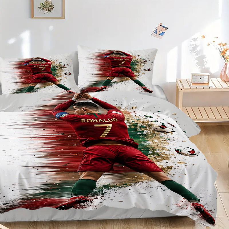 3Pcs Ronaldo'S Dynamic Leap Bedding Sets For All Sizes New 3D Printed Bed Cover Comforter Duvet Cover Pillowcase Bedroom Decoration