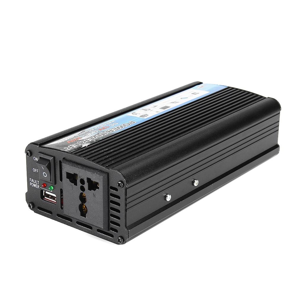Portable Inverter MAX Watt Car Power Inverter USB Charger Converter Adapter Modified Sine Wave Black 5000W DC 12V To AC 220V