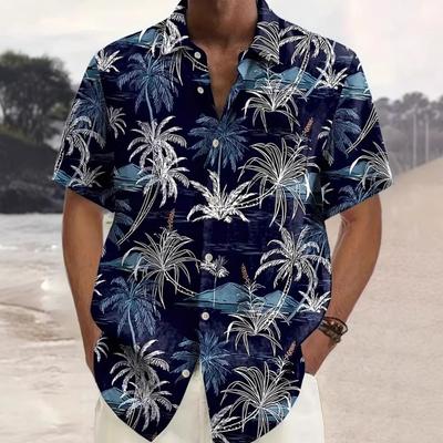 Heren Zomer Hawaii Havenstijl Korte Mouw Shirt Mode Casual 3D Print Los Comfortabel Strandvakantie Heren Korte Mouw Shirt