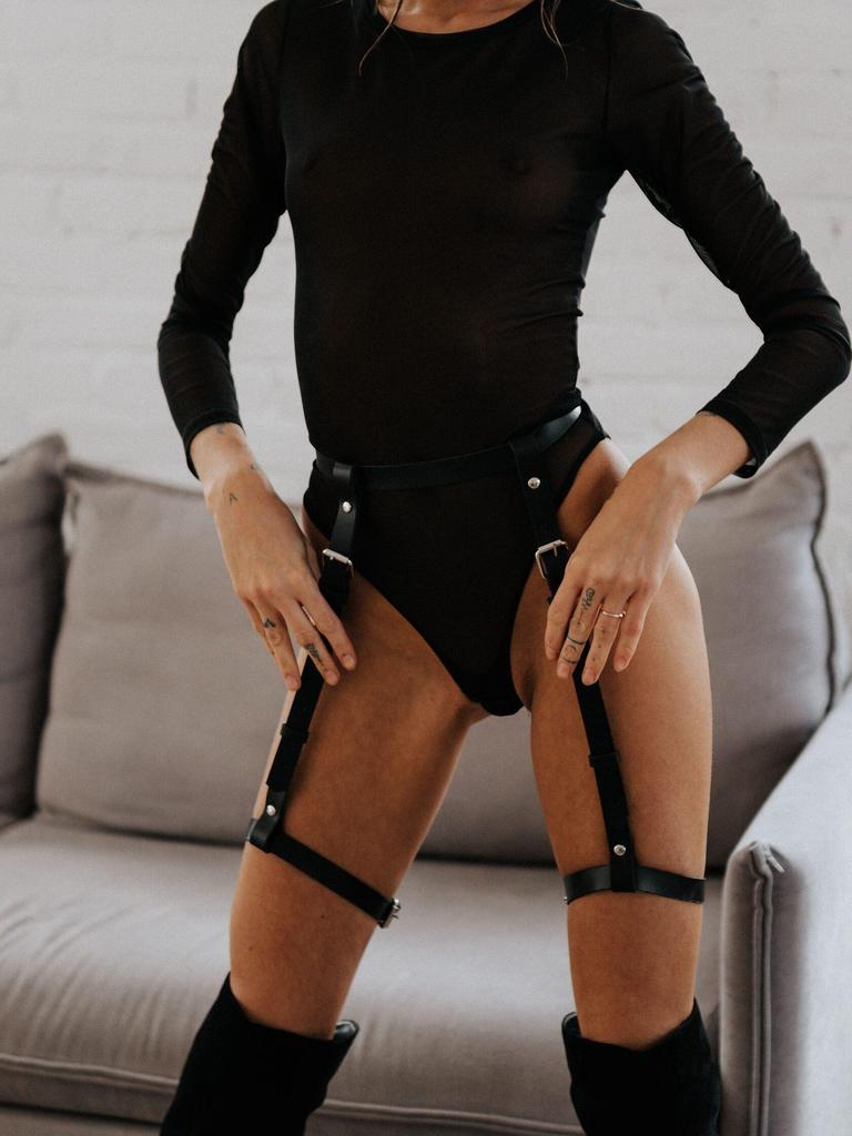 Women Sexy Underwear Sex Toy Leather Harness Erotic Lingerie Bdsm Body Bondage Stockings Garter Belt Fetish Rave Sword Belt