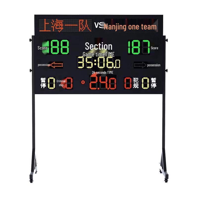 Basketball Electronic Scoreboard with Shot Clock