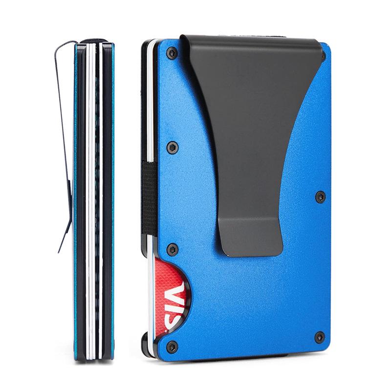 Aluminum Alloy RFID Anti-Theft Ultra-Thin Metal Card Holder Wallet for Men