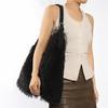 Yogodlns Large Capacity Fluffy Fur Shoulder Bag Y2k Fashion Plush Women Commute Shoulder Bag Tote Casual Winter Shopping Underarm Handbag