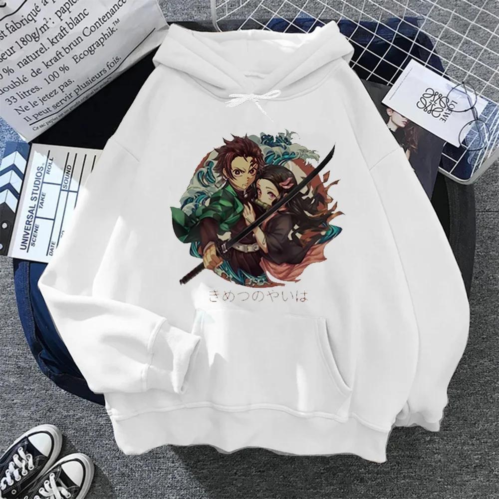 New Cute Nezuko Anime Print Hoodies Women Demon Slayer Manga Sweatshirts Tanjiro Kimetsu No Yaiba Hoodie Harajuku Streetwear