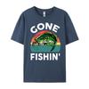 Kids Gone FishingShirt Boy Toddler Funny Bass Dad Black Shirt Graphic Tees Men Funny T Shirts Tshirts Plus Size Chinese Style