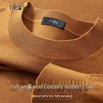 Shanshan Men's Wool & Silk Blend Long-Sleeve Knit Sweater
