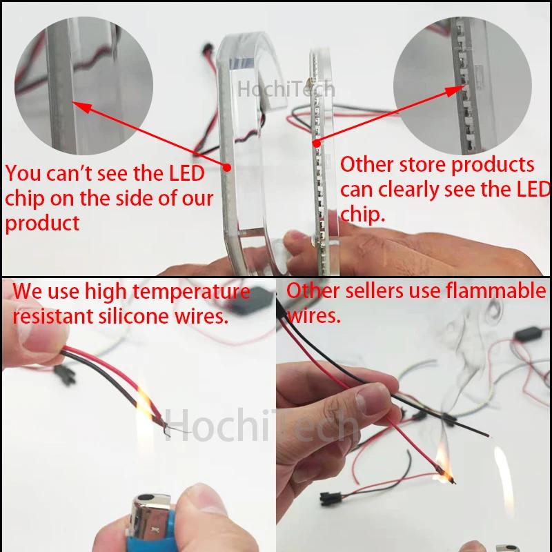 Ultra Bright Concept M4 Iconic Style LED Angel Eyes for BMW 3 series E90 E91 E92 E93 M3 2005-2012 Rings Kit Day Light