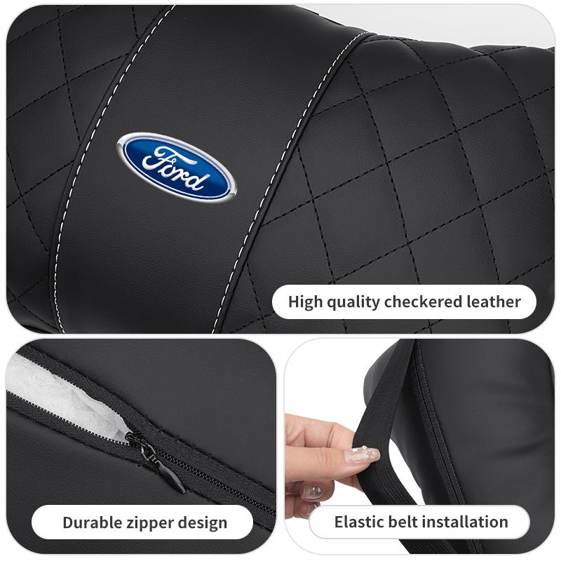 EUEX2 Universal Car Seat Headrest Neck Pillow Lumbar Back Support For Ford Escort KA Flex Everest KA Expedition Falcon Fusion