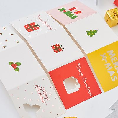 12/16/24 PCS Random Christmas Greeting Card Kids Mini Blessing Greeting Cards Envelope New Year Postcard Gift Card Xmas Party