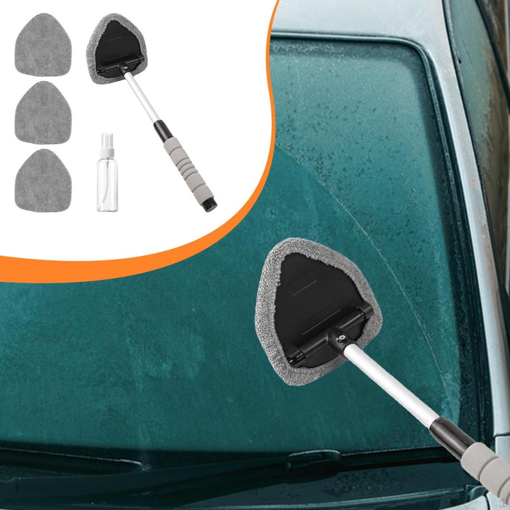 Auto Windshield Cleaning Tool Interior Glass Kit Portable Lightweight Car Window