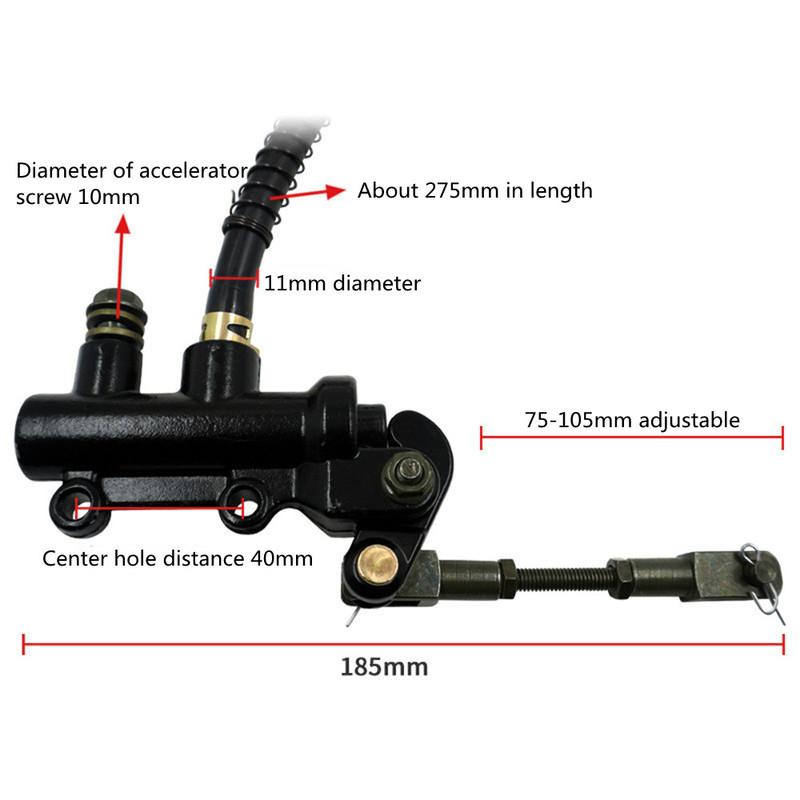 Motorcycle Rear Brake Master Cylinder for Kawasaki Ninja ZX6 ZX7 Pump Motorbike ATV Dirt Bike Hydraulic Brake Pump Refit