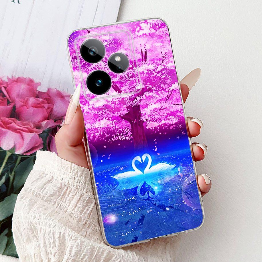 For Realme GT7 2025 Case RMX6688 Cover New Fashion Flower Marble Soft Silicone Phone Cases For Realme GT 7 Pro 7T Realme7 Fundas