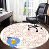 1pc Cartoon Pattern Office Round Area Rug, Indoor Mat Suitable ForOffice, Under Office Chairs Bedroom Living Room Home Decor, Room Deco 041
