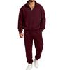 Men's Casual Zip-Up Sweatshirt with Pockets and Stand Collar, Long Sleeve Athletic Track Suit