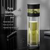 TOMIC Gradient Double-Wall Glass Tea Infuser Bottle