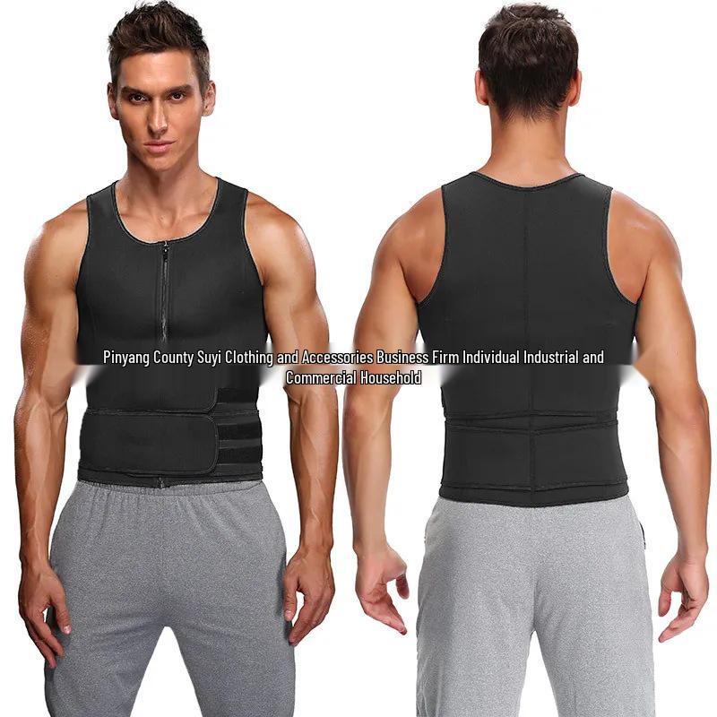 Pánský tvarovací vestový korzet s dvojitým pasem ve velkých velikostech - Sportovní fitness kontrola břicha