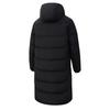 Li Ning Fitness Series Windproof Warm Loose Solid Color Thick Long Hooded Down Jacket Unisex Outerwear Black YYMU151-1